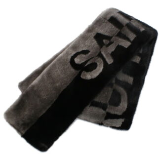 サンローラン SAINT LAURENT メンズ-マフラー ブランド ミンクファー669859 3YC77 1062ブラック グレー系 warm-01
