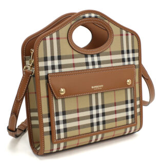バーバリー BURBERRY  ハンドバッグ ブランド ショルダー ヴィンテージチェック8066166　A9534BRIAR BROWN ブラウン系 bag-01