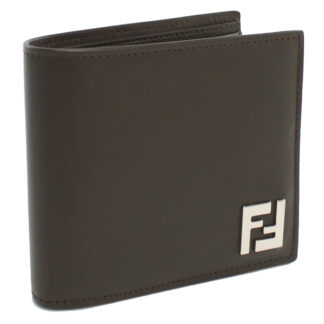 FENDI フェンディ FFスクエア 二つ折り財布 7M0356 AFF2 F1Q1C メンズ ブラウン