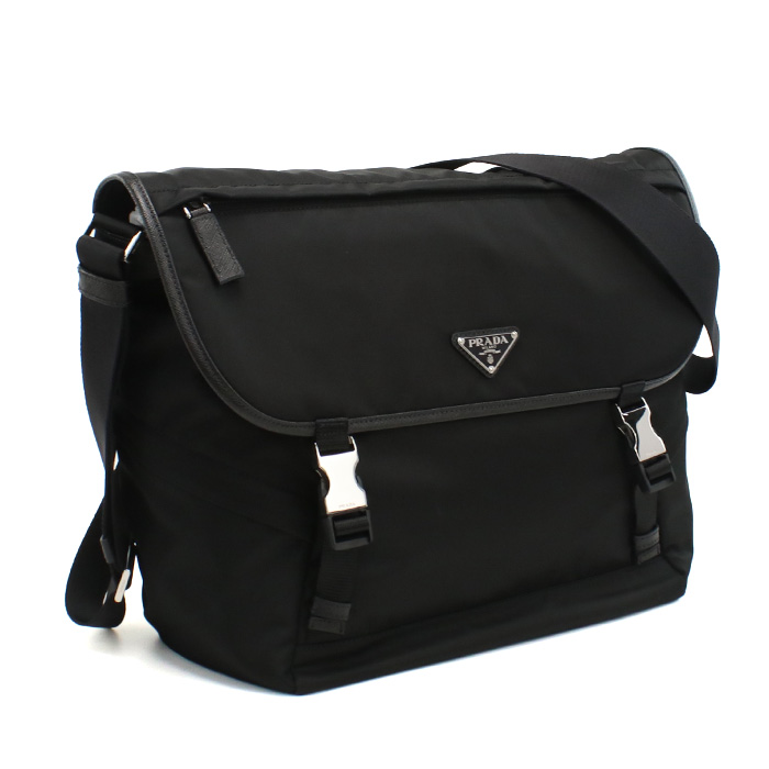 PRADA プラダ 斜め掛け ショルダーバッグ 2VD052 2DMG V KOH F0002 メンズ ブラック - 画像 (4)