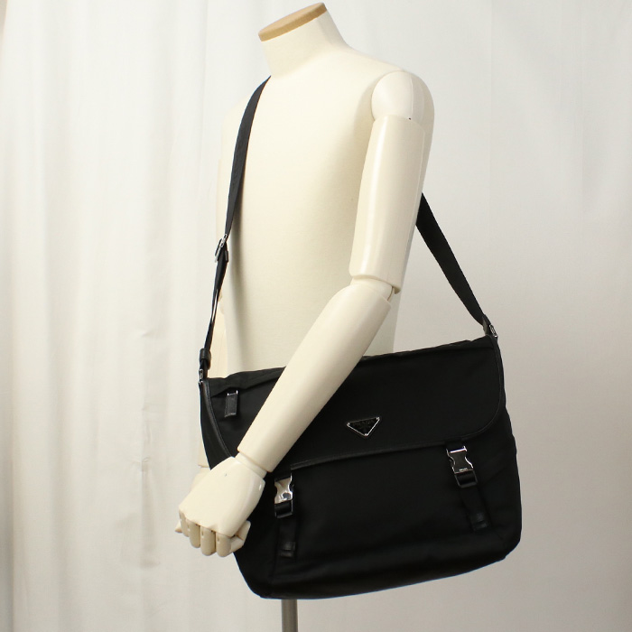 PRADA プラダ 斜め掛け ショルダーバッグ 2VD052 2DMG V KOH F0002 メンズ ブラック - 画像 (9)