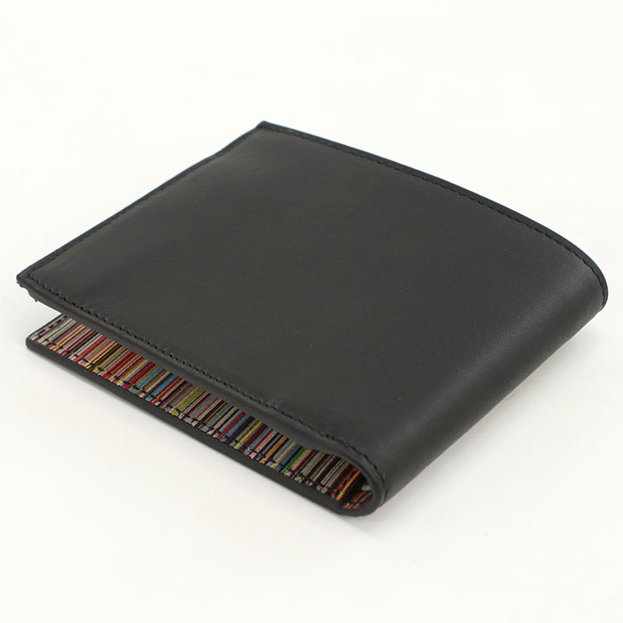 Paul Smith ポールスミス 二つ折り財布小銭入付き M1A4833 CMULTI 79 メンズ ブラック ストライプ - 画像 (8)