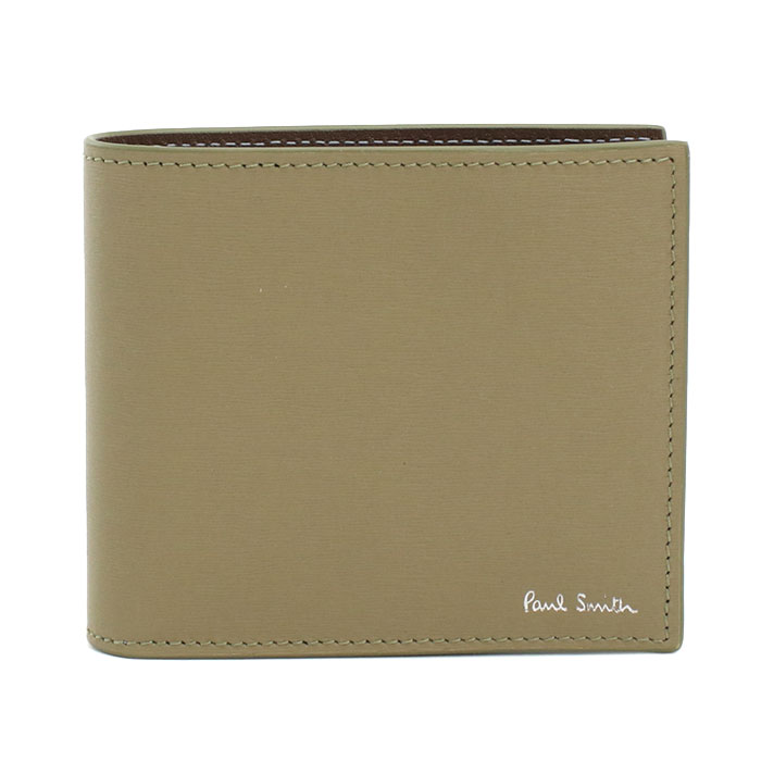 Paul Smith ポールスミス 二つ折り財布小銭入付き M1A4833 PSTRGS 63 メンズ カーキ 水色 - 画像 (9)