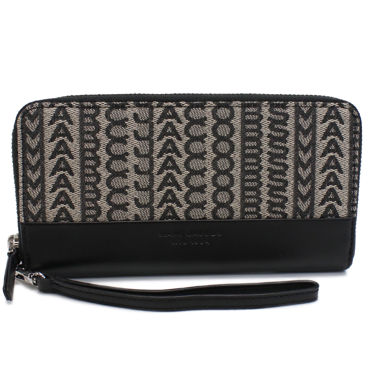 マークジェイコブス MARC JACOBS THE CONTINENTAL WRISTLET ラウンドファスナー 長財布 ブランド S180M12FA22 261BEIGE MULTI ベージュ系 ブラック wallet-01 - 画像 (3)
