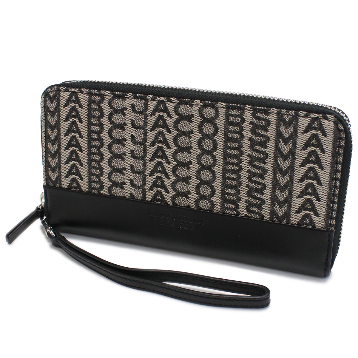 マークジェイコブス MARC JACOBS THE CONTINENTAL WRISTLET ラウンドファスナー 長財布 ブランド S180M12FA22 261BEIGE MULTI ベージュ系 ブラック wallet-01 - 画像 (4)