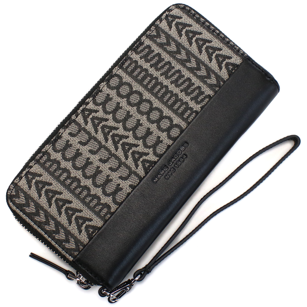 マークジェイコブス MARC JACOBS THE CONTINENTAL WRISTLET ラウンドファスナー 長財布 ブランド S180M12FA22 261BEIGE MULTI ベージュ系 ブラック wallet-01 - 画像 (7)