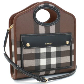 バーバリー BURBERRY  トートバッグ　ブランド8071386　A8900DARK BIRCH BROWN ブラウン系　bag-01