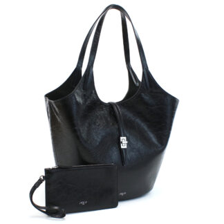 アペードモッド APEDE MOD トートバッグ ブランド 通勤 ポーチ付GARDEN BAG 6971899785795BLACK CRINKLED ブラック bag-01