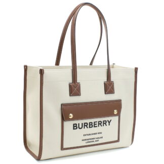 バーバリー BURBERRY  トートバッグ ブランド 通勤 通学8044138　A1395NATURAL-TAN ホワイト系 ブラウン系 bag-01