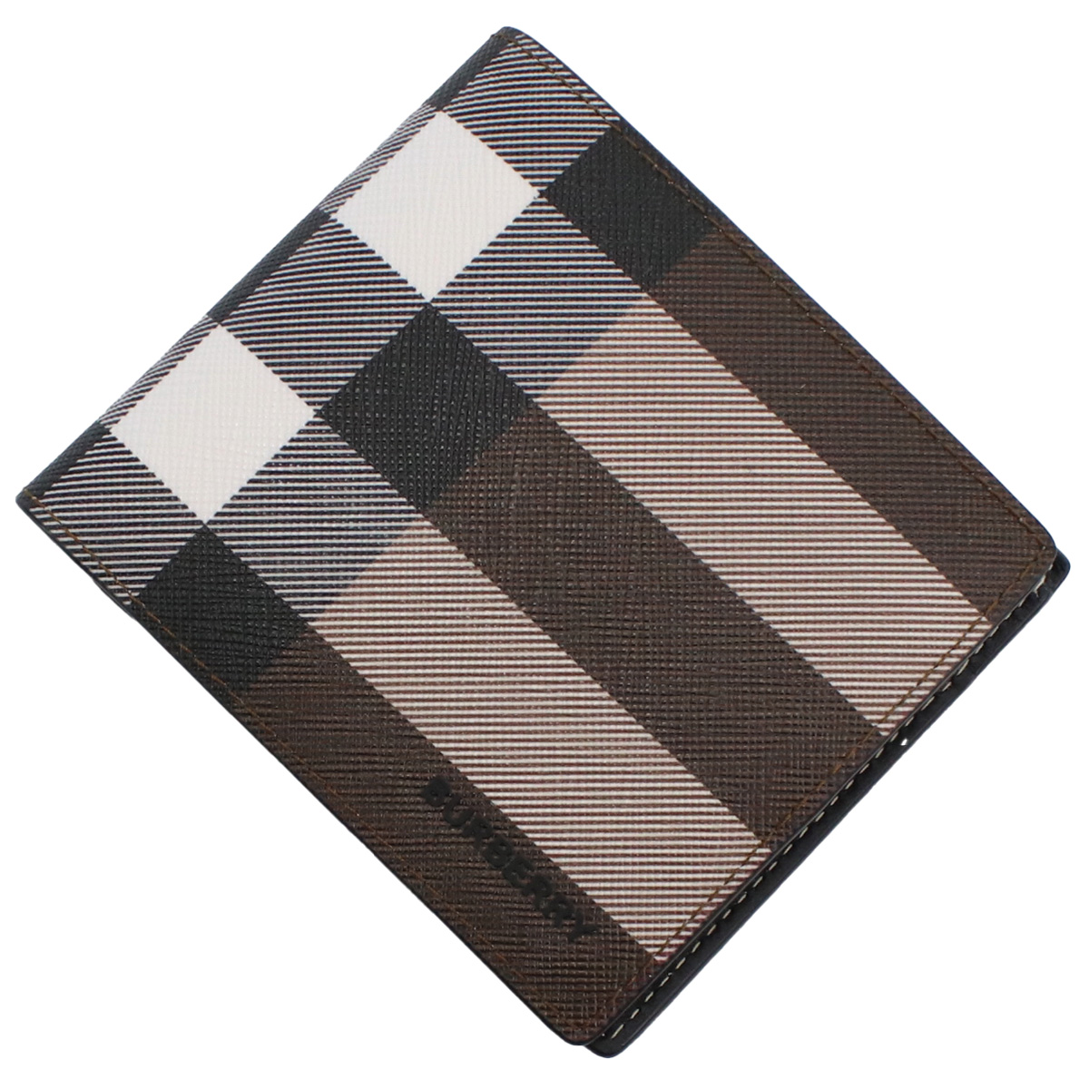 バーバリー BURBERRY 2つ折り財布 小銭入れ付き ブランド8052802 A8900 ジャイアントチェックDARK BIRCH BROWN ブラウン系 マルチカラー wallet-01 mini-01 - 画像 (7)