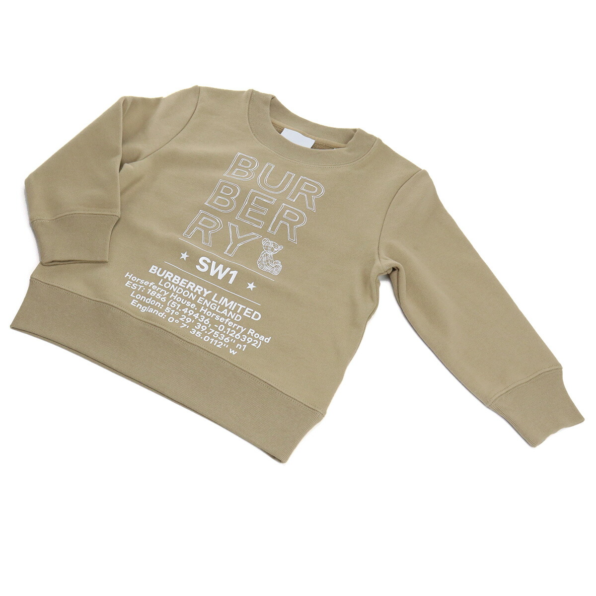 バーバリー BURBERRY キッズ-スウェット トレーナー8053817 A7026ARCHIVE BEIGE ベージュ系 kb-01