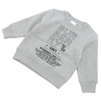 バーバリー BURBERRY キッズ-スウェット8053818 A1216GREY MELANGE グレー系 kb-01