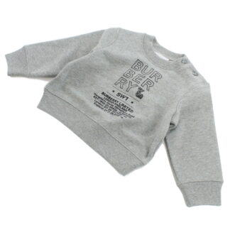 バーバリー BURBERRY ベビー-スウェット 出産祝い ギフト8053821 A1216GREY MELANGE グレー系 kb-01