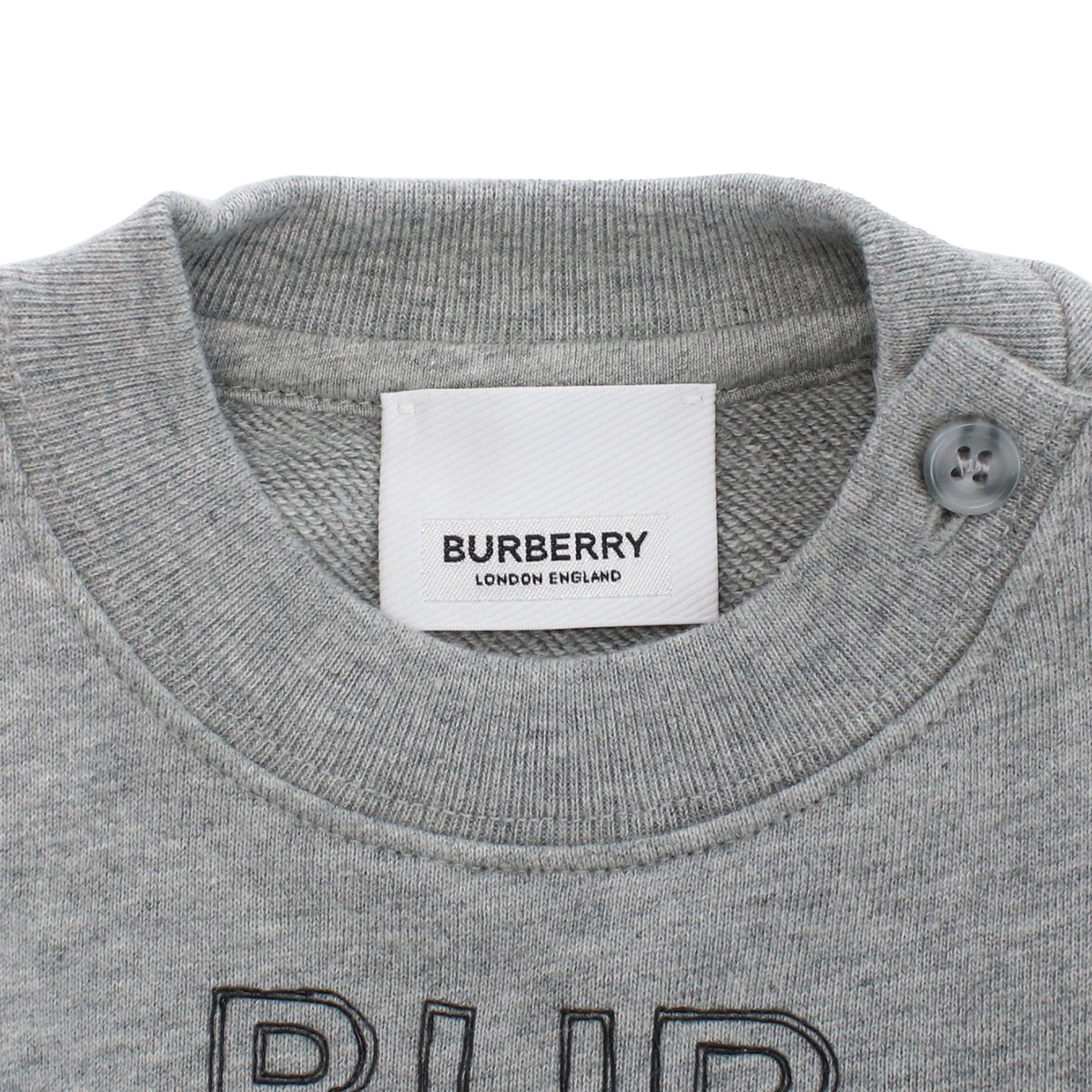 バーバリー BURBERRY ベビー-スウェット 出産祝い ギフト8053821 A1216GREY MELANGE グレー系 kb-01 - 画像 (5)