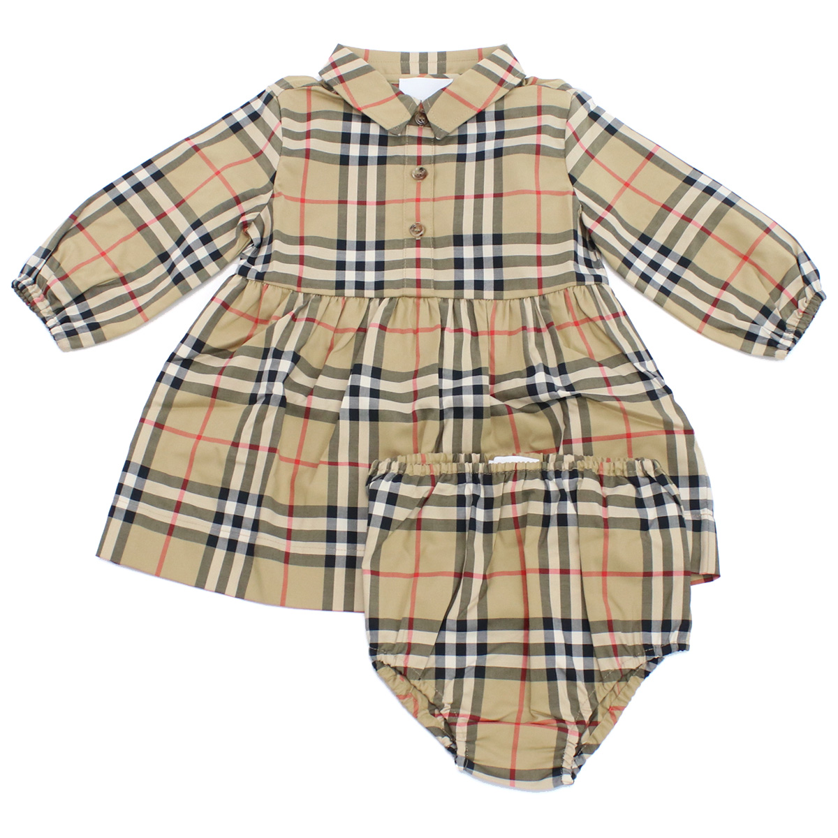 バーバリー BURBERRY ベビー-ワンピース パンツ 2点セット フォーマル 出産祝い ギフト お呼ばれ8054129 A7028ARCHIVE BEIGE IP CHK マルチカラー kb-01 - 画像 (4)