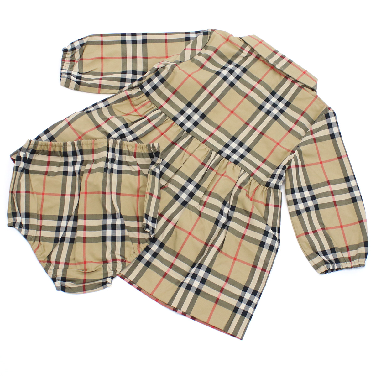 バーバリー BURBERRY ベビー-ワンピース パンツ 2点セット フォーマル 出産祝い ギフト お呼ばれ8054129 A7028ARCHIVE BEIGE IP CHK マルチカラー kb-01 - 画像 (7)