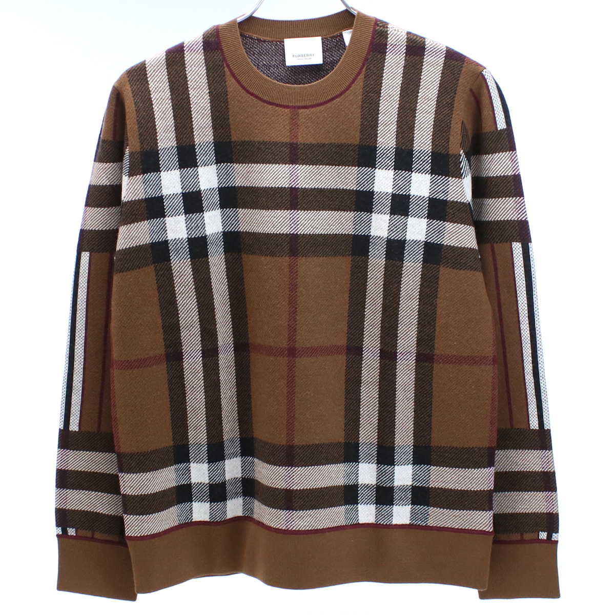 バーバリー BURBERRY レディース セーター ニット ブランド チェック ウール8058524 A8900DARK BIRCH BROWN ブラウン系 マルチカラー apparel-01 warm-04 - 画像 (5)