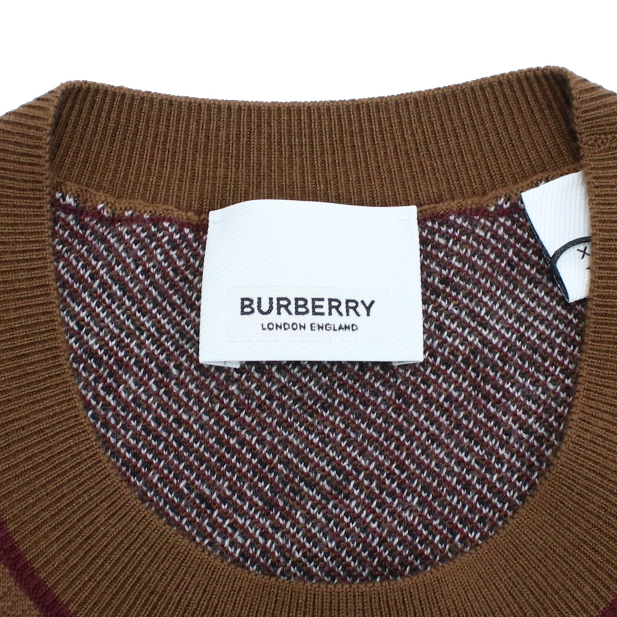バーバリー BURBERRY レディース セーター ニット ブランド チェック ウール8058524 A8900DARK BIRCH BROWN ブラウン系 マルチカラー apparel-01 warm-04 - 画像 (7)