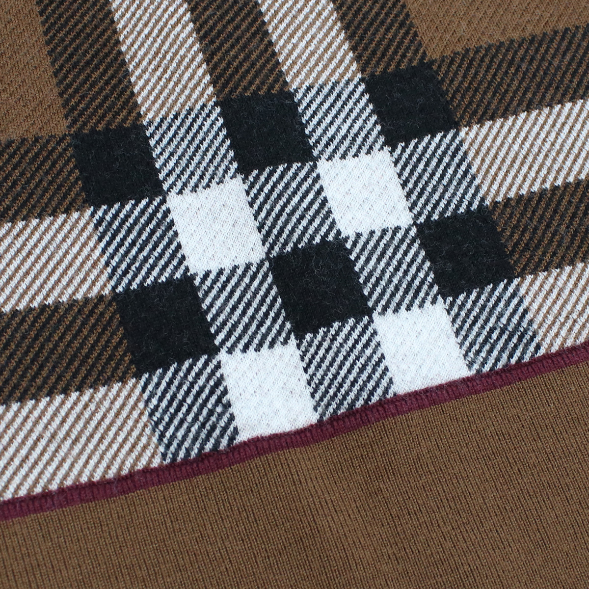 バーバリー BURBERRY レディース セーター ニット ブランド チェック ウール8058524 A8900DARK BIRCH BROWN ブラウン系 マルチカラー apparel-01 warm-04 - 画像 (8)