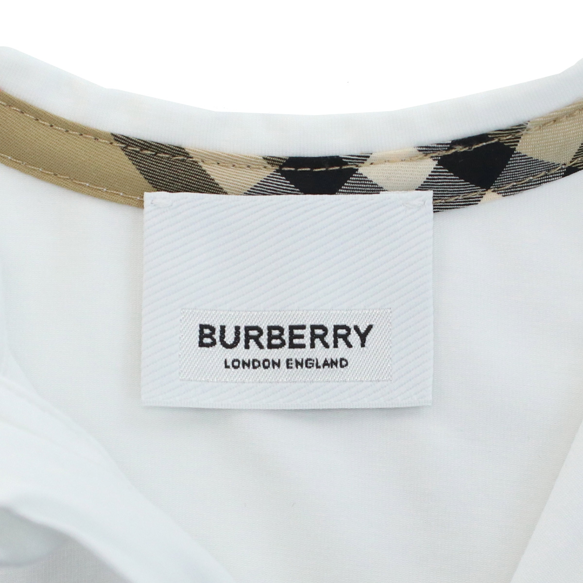 バーバリー BURBERRY ベビー ロンパース ブランド スタイ 帽子 3点セット8070264 A1464WHITE ホワイト系 kb-01 - 画像 (4)