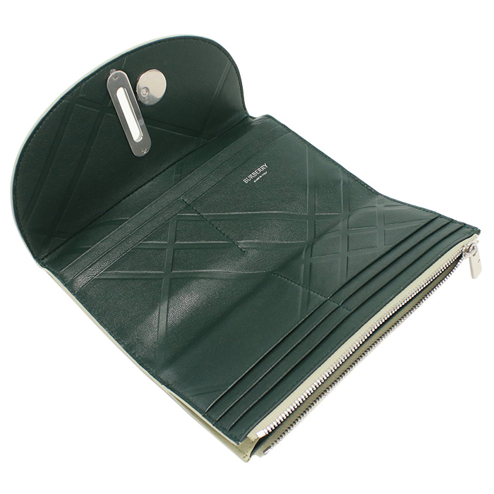 バーバリー BURBERRY 三つ折り長財布 小銭入付き ブランド8081652 B731HUNTER グリーン系 wallet-01 - 画像 (8)