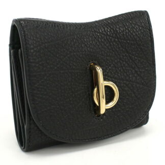 バーバリー BURBERRY ロッキングホース 三つ折り財布 小銭入付き ブランド8081669 A1189BLACK ブラック wallet-01