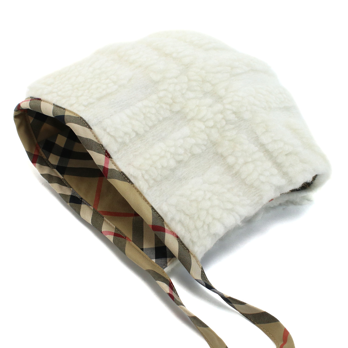 バーバリー BURBERRY ベビー 帽子 ブランド シューズ 2点セット8084136 B7462SALT IP CHECK ホワイト系 kb-01 - 画像 (4)