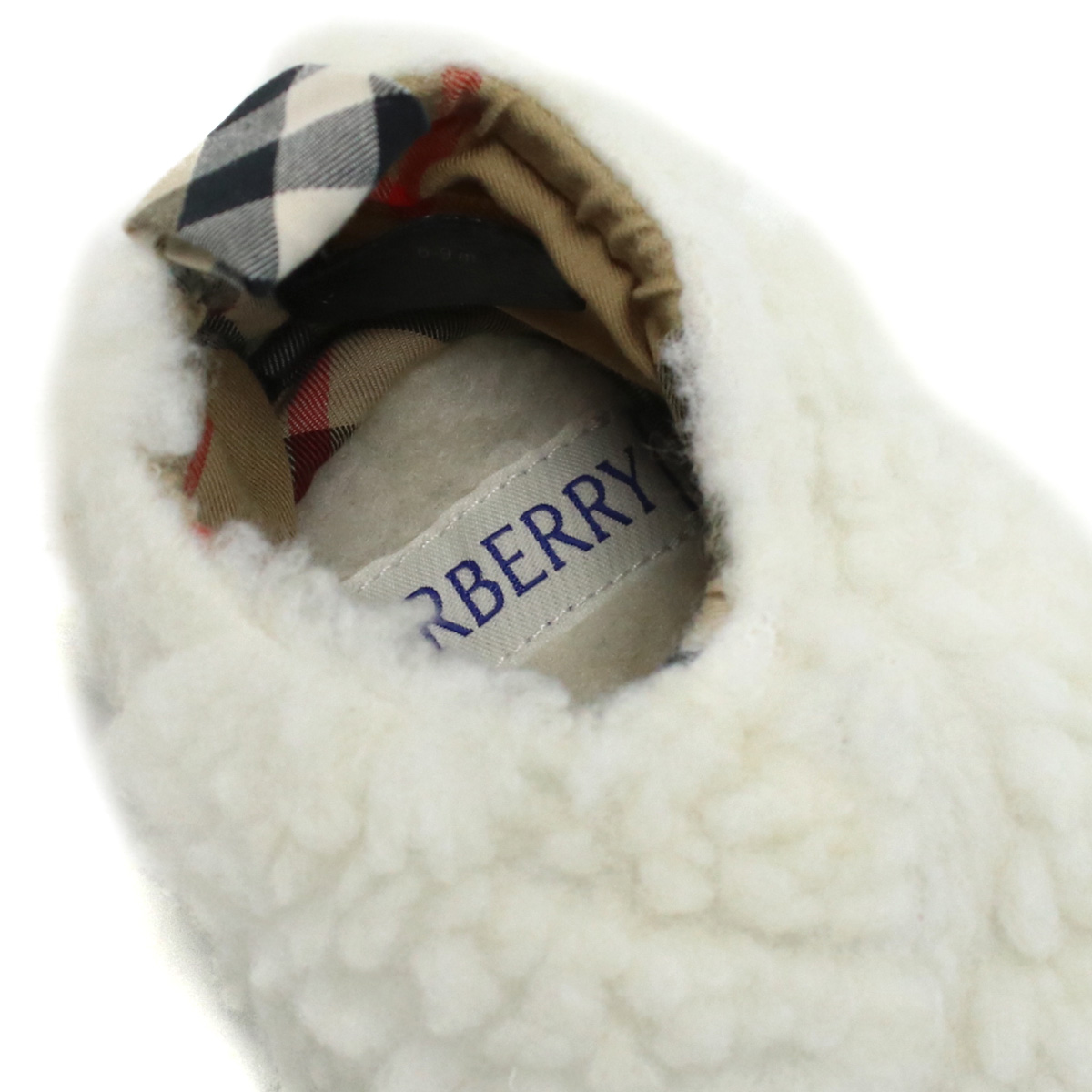 バーバリー BURBERRY ベビー 帽子 ブランド シューズ 2点セット8084136 B7462SALT IP CHECK ホワイト系 kb-01 - 画像 (5)