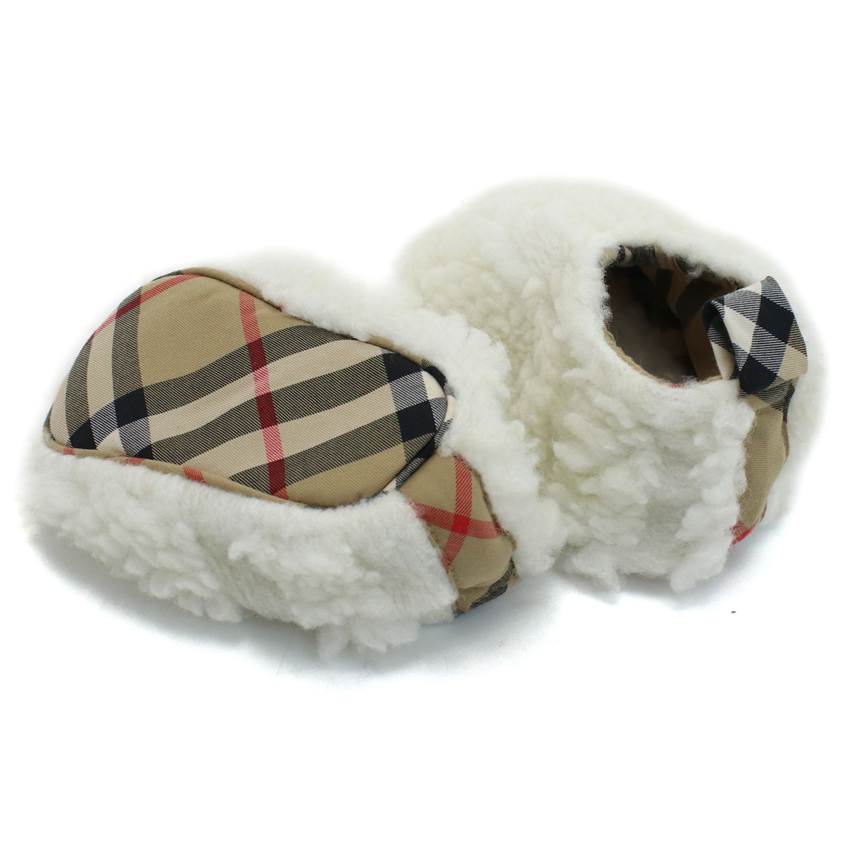 バーバリー BURBERRY ベビー 帽子 ブランド シューズ 2点セット8084136 B7462SALT IP CHECK ホワイト系 kb-01 - 画像 (6)