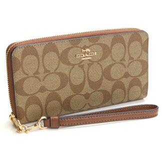 COACH コーチ 長財布ラウンドファスナー C4452 IME74 レディース ブラウン