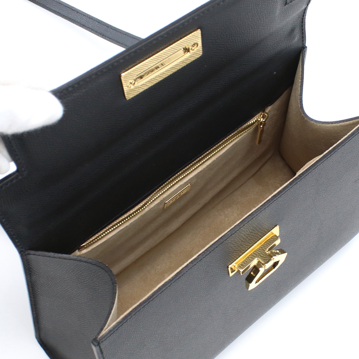 カルボッティ CARBOTTI ハンドバッグ 黒 ショルダー革 本革 フォーマルバッグ ELENA 243ブラック bag-01 - 画像 (8)