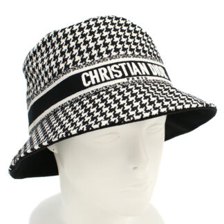 ディオール Christian Dior D-BOBBY ボブハット ロゴ バケットハット35PDP923 X130 933ブラック ホワイト系 cap-01