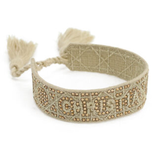 ディオール Christian Dior  ブレスレット バングル ロゴB2055　WOMCY　300BEIGE ベージュ系　accessory-01