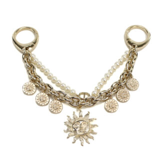 ディオール Christian Dior バッグチャーム V1325 WOMRS 301GOLD WHITE ゴールド系 ホワイト系 accessory-01