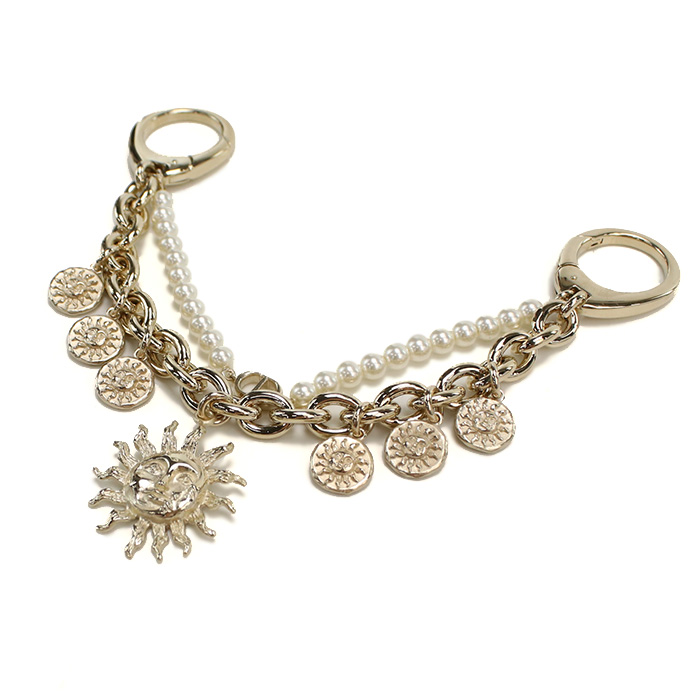 ディオール Christian Dior バッグチャーム V1325 WOMRS 301GOLD WHITE ゴールド系 ホワイト系 accessory-01 - 画像 (3)