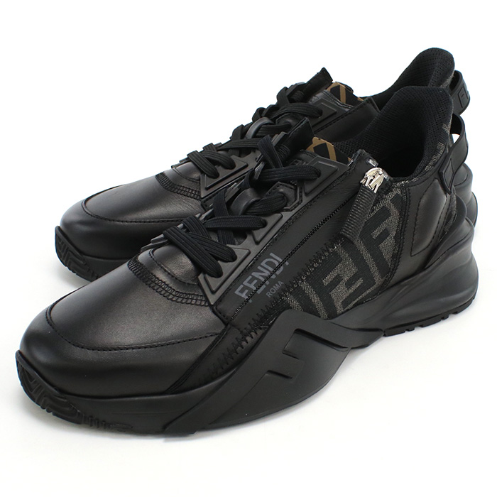 フェンディ FENDI フロー スニーカー メンズ ブランド7E1392 AJZH F1DV5 FFジャガードブラック shoes-01