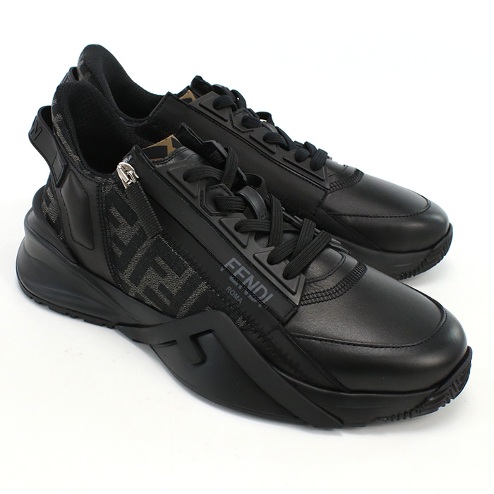 フェンディ FENDI フロー スニーカー メンズ ブランド7E1392 AJZH F1DV5 FFジャガードブラック shoes-01 - 画像 (2)