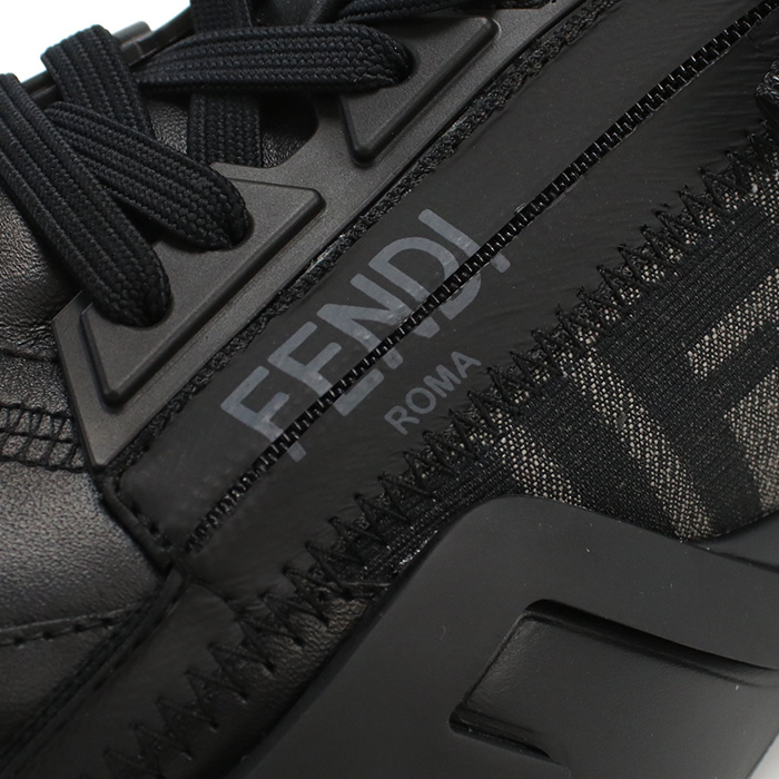 フェンディ FENDI フロー スニーカー メンズ ブランド7E1392 AJZH F1DV5 FFジャガードブラック shoes-01 - 画像 (9)