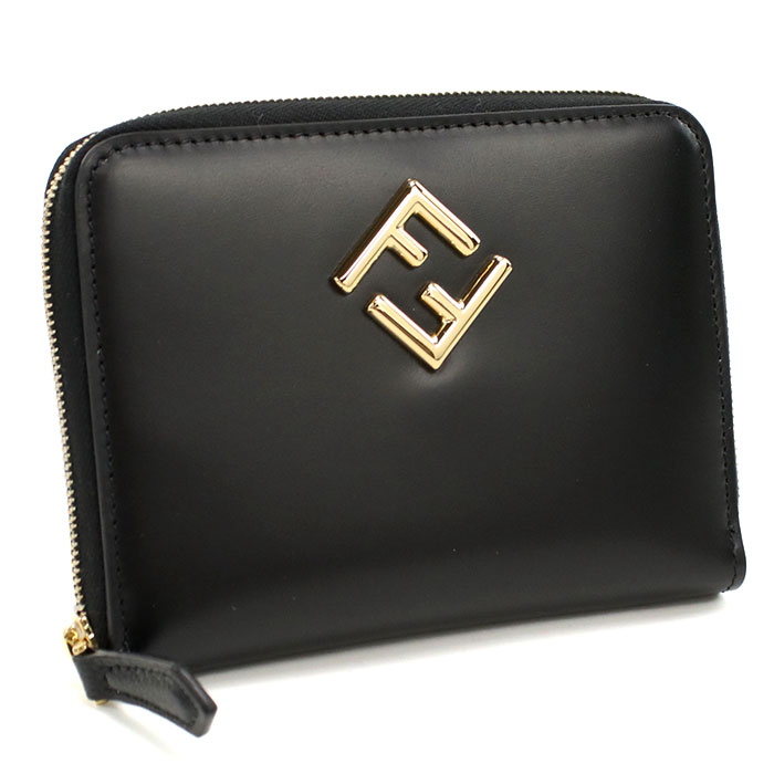FENDI フェンディ 二つ折り財布 FFロゴ 8M0508 ALV4 F0KUR レディース ブラック - 画像 (4)