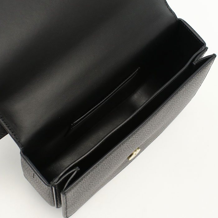 FERRAGAMO フェラガモ 斜め掛け ショルダーバッグ 21-9867 NERO DOUBLE GANCIO FLAP レディース ブラック - 画像 (6)