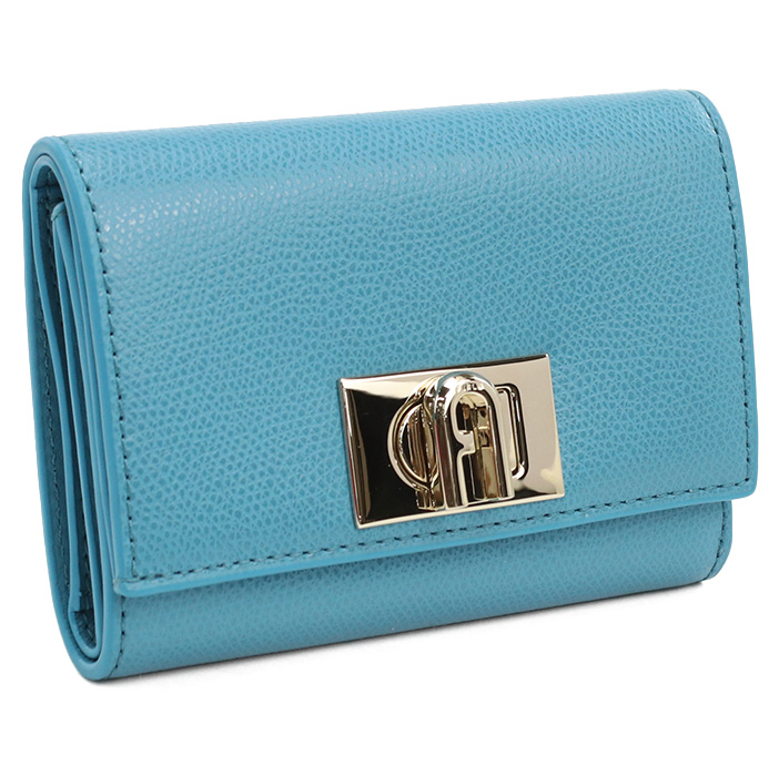 FURLA フルラ 三折財布背面F小銭入 WP00225 ARE000 TR400 FURLA 1927 レディース ブルー