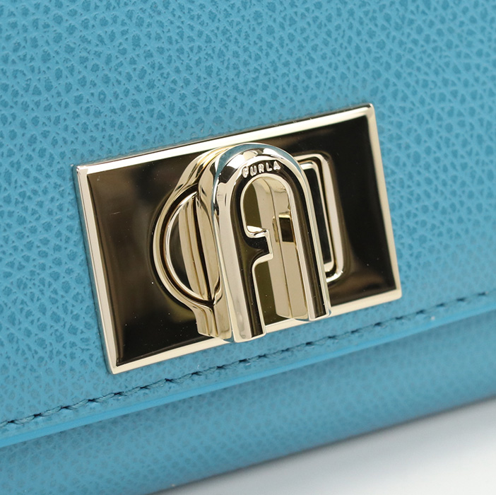 FURLA フルラ 三折財布背面F小銭入 WP00225 ARE000 TR400 FURLA 1927 レディース ブルー - 画像 (5)