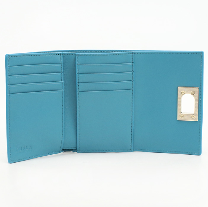 FURLA フルラ 三折財布背面F小銭入 WP00225 ARE000 TR400 FURLA 1927 レディース ブルー - 画像 (6)