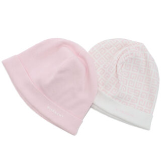 ジバンシー GIVENCHY ベビー-帽子 セット 純正BOX付きH98143 44Zピンク系 kb-01