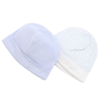 ジバンシー GIVENCHY ベビー-帽子 セット 純正BOX付きH98143 771ブルー系 kb-01