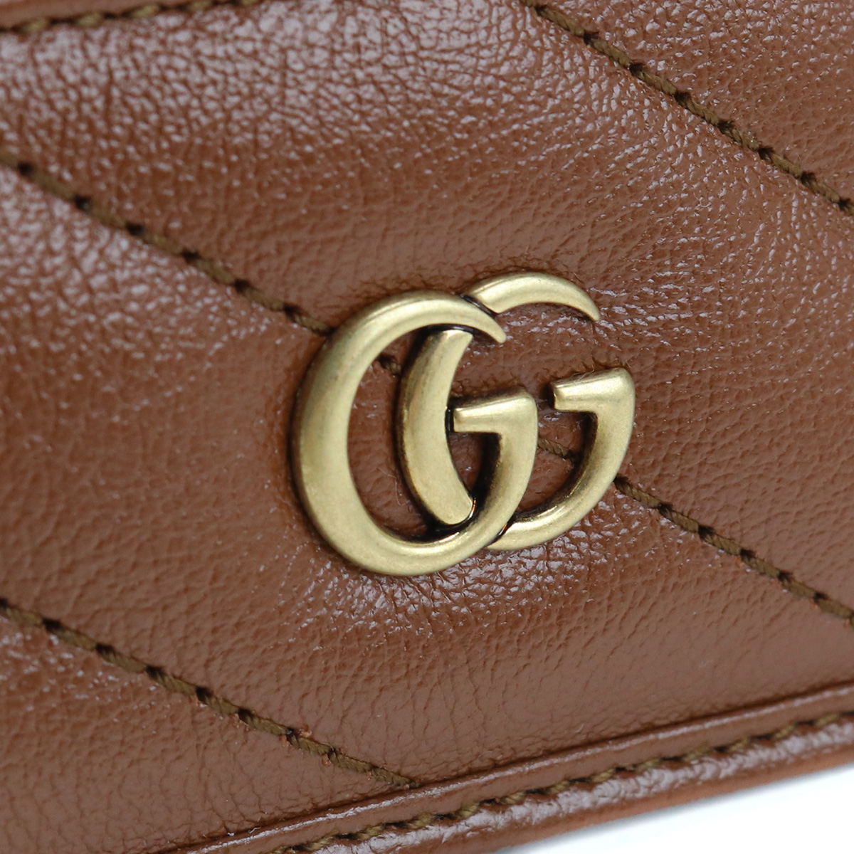 グッチ GUCCI GG MARMONT 2.0 カードケース ブランド カードケース443127 0OLFT 2535ブラウン系 gsm-3 - 画像 (8)