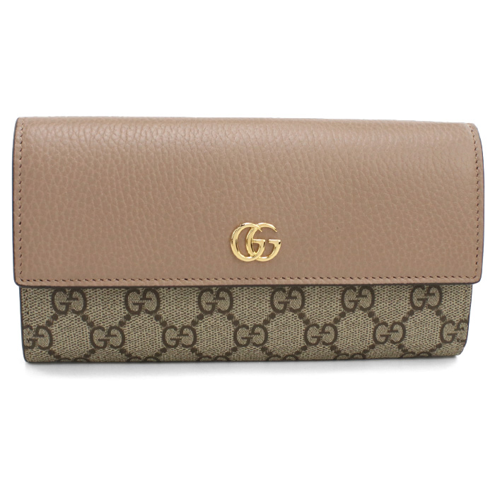 GUCCI グッチ 長財布ニ折小銭入付き 456116 17WAG 5788 PETITE MARMONT レディース ベージュ - 画像 (2)