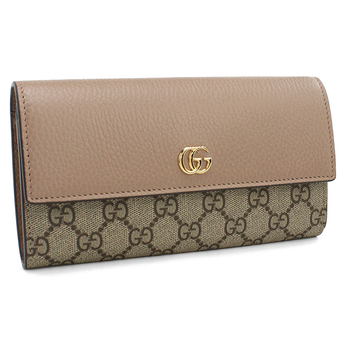GUCCI グッチ 長財布ニ折小銭入付き 456116 17WAG 5788 PETITE MARMONT レディース ベージュ - 画像 (4)