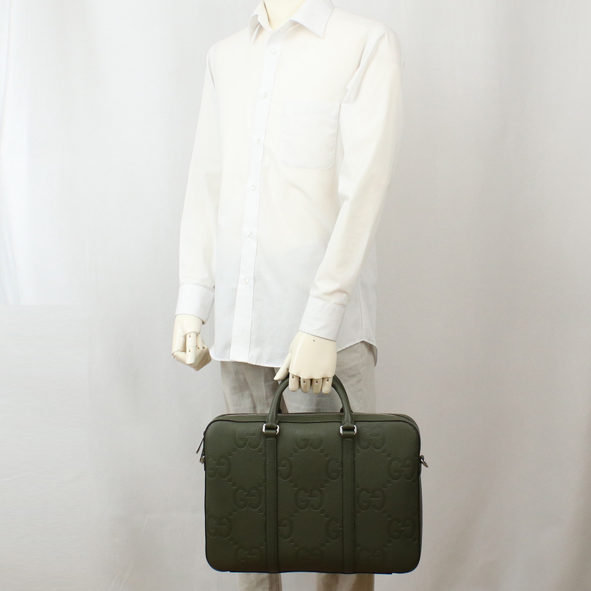 グッチ GUCCI ブリーフケース ブランド ジャンボGG658573 AABY7 3346カーキ bag-01 - 画像 (10)