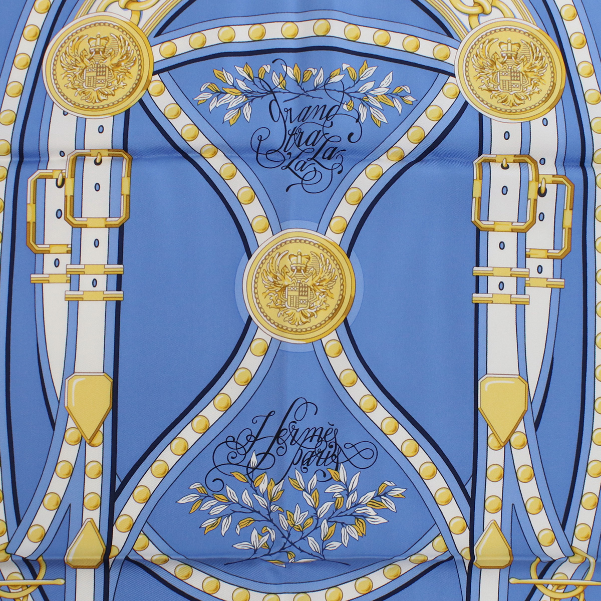 エルメス HERMES レディース-スカーフ ブランド カレCARRE TWILL 003778S 13 GRAND TRALALA BLEU-ROSEブルー系 マルチカラー accessory-01 - 画像 (5)